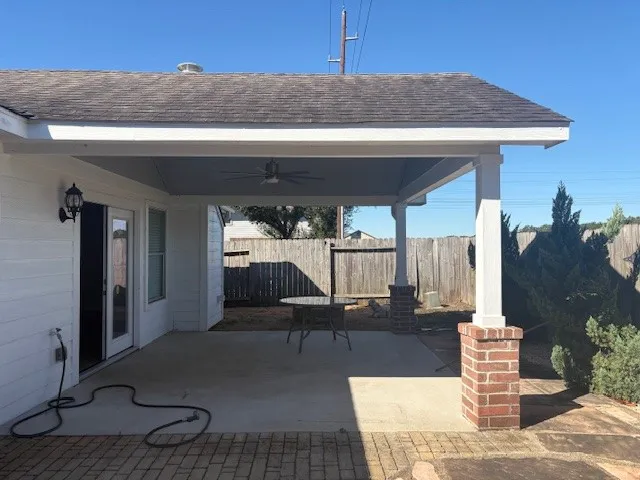 a outdoor space with furniture