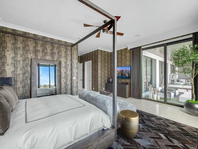 a view of a hallway with a white walls