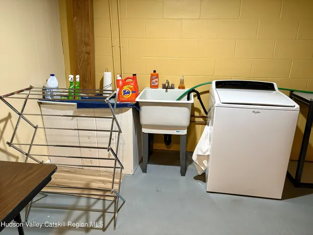 a view of a room with racks