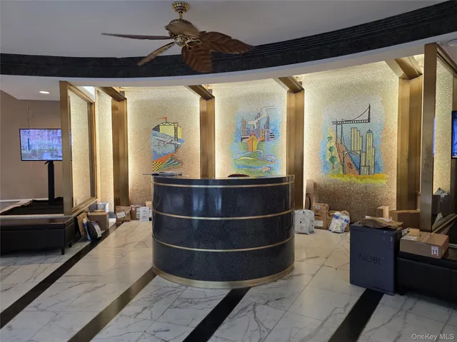 a room with furniture