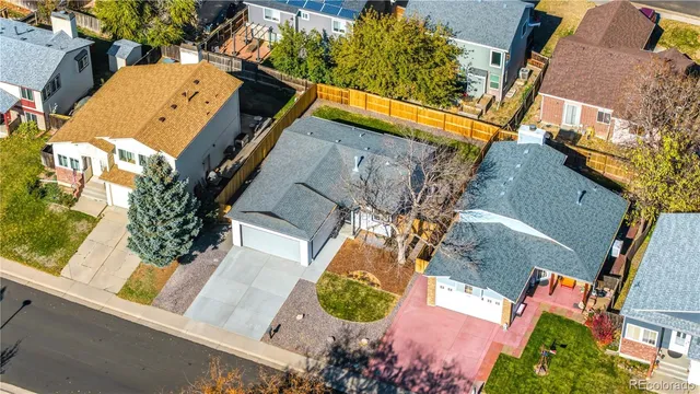 an aerial view of residential building with outdoor space