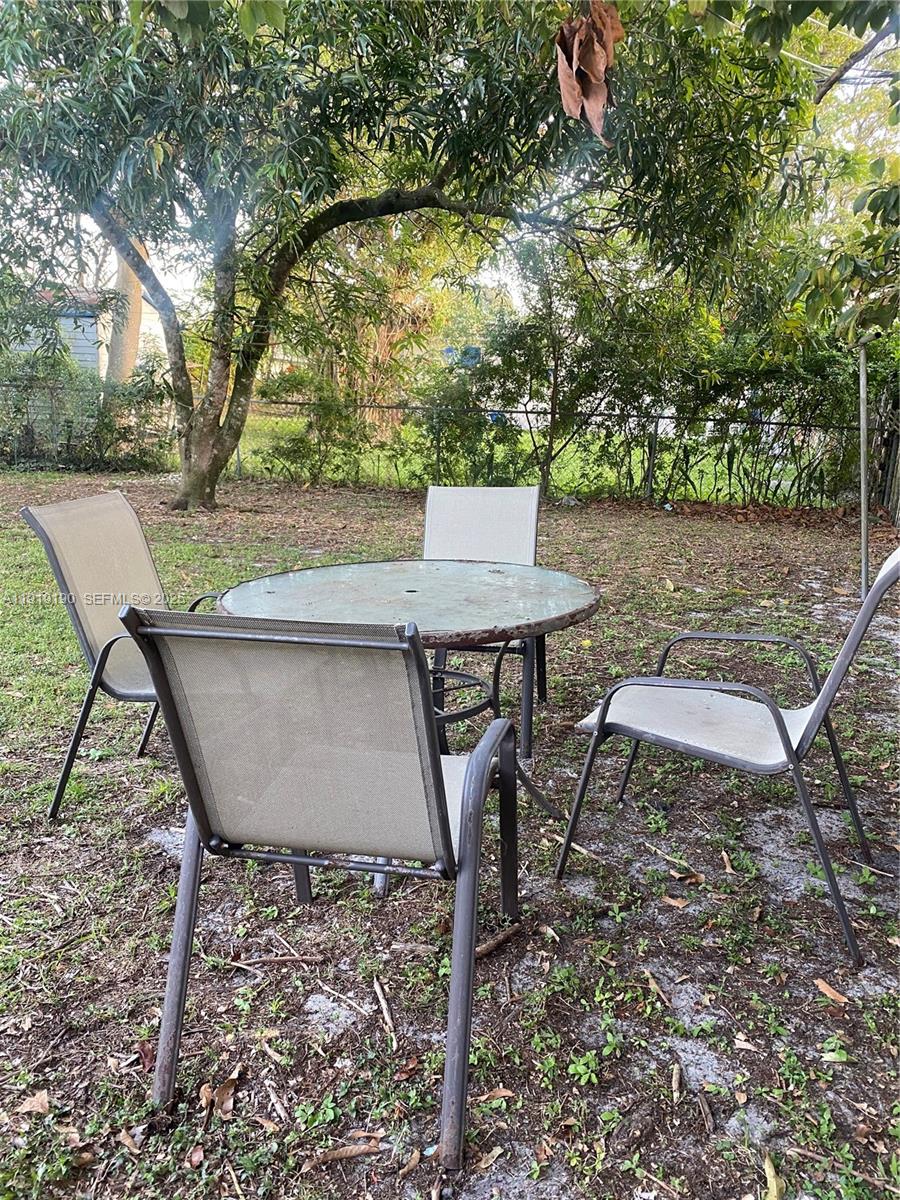 6512 Southwest 24th Street, Unit 1 Miramar, FL 33023 - Photo 9 of 15 a view of a chairs and table in backyard
