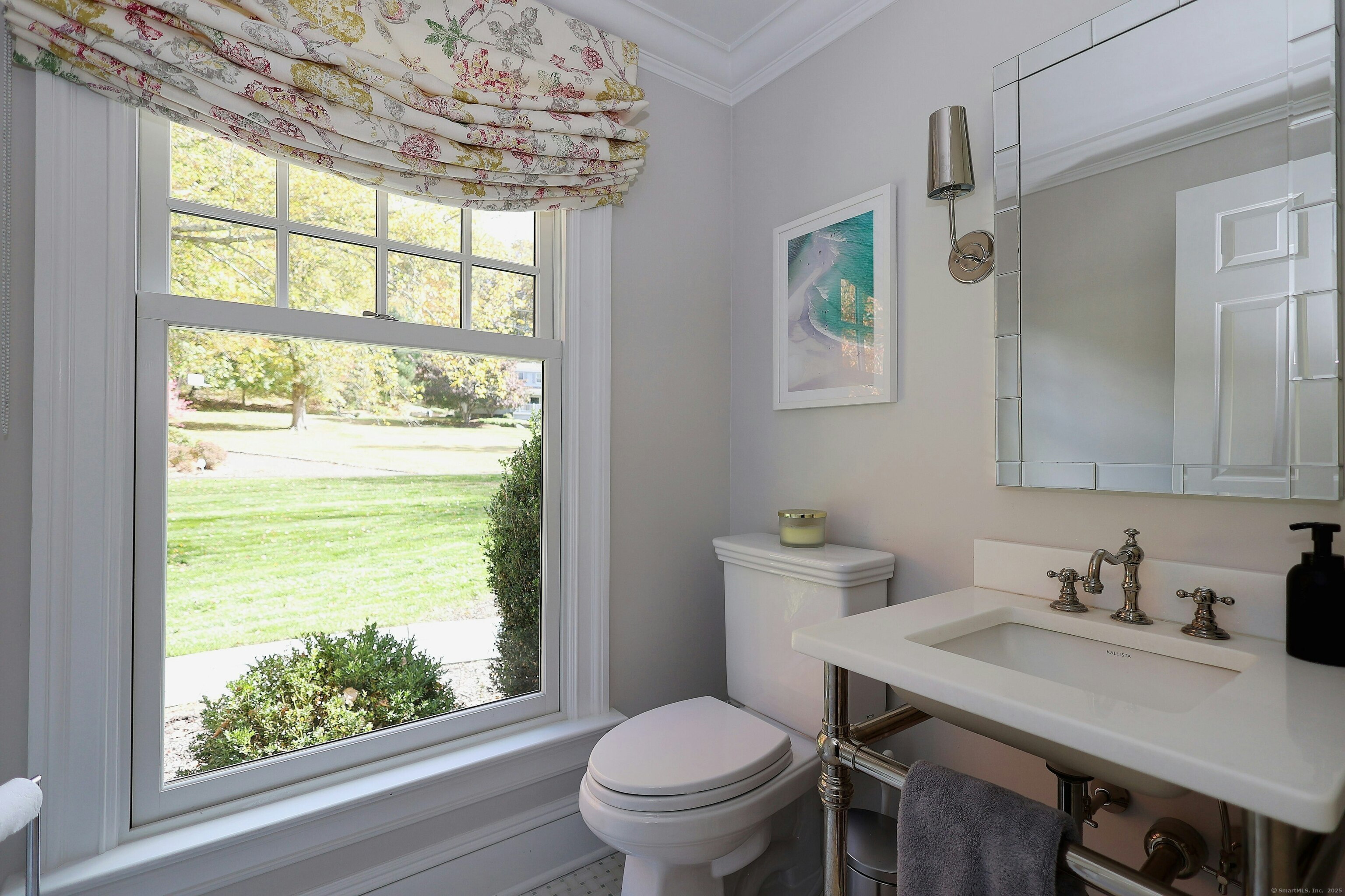 112 Middlebrook Farm Road Wilton, CT 06897 - Photo 28 of 40 a bathroom with a granite countertop sink and a toilet