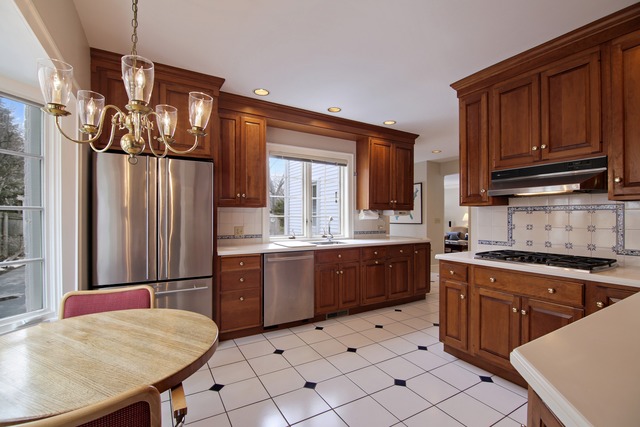 233 Ridge Avenue Winnetka, IL 60093 - Photo 7 of 25 a kitchen with stainless steel appliances granite countertop a sink and cabinets