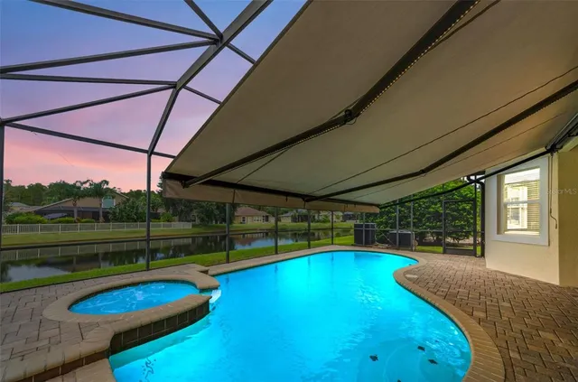 a view of a lake with a mountain in the background