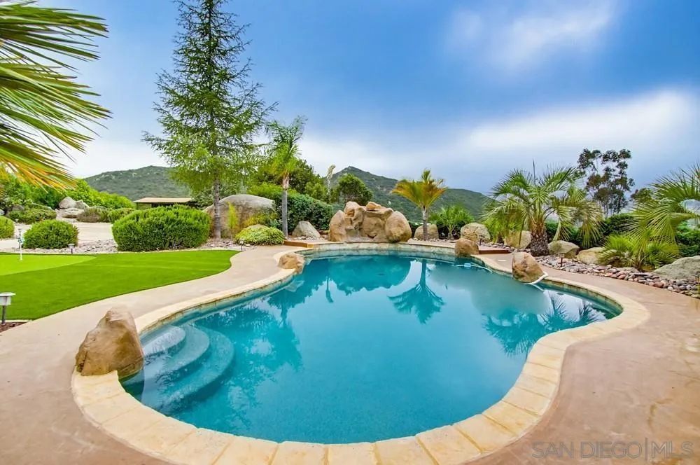3725 Via Cielo Azul Alpine, CA 91901 - Photo 13 of 43 a view of a swimming pool with a yard