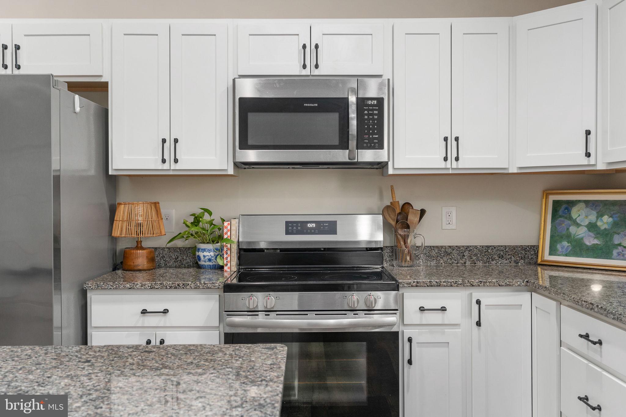 158 Red Hill Road Orange, VA 22960 - Photo 16 of 54 a kitchen with stainless steel appliances granite countertop a stove a microwave and cabinets