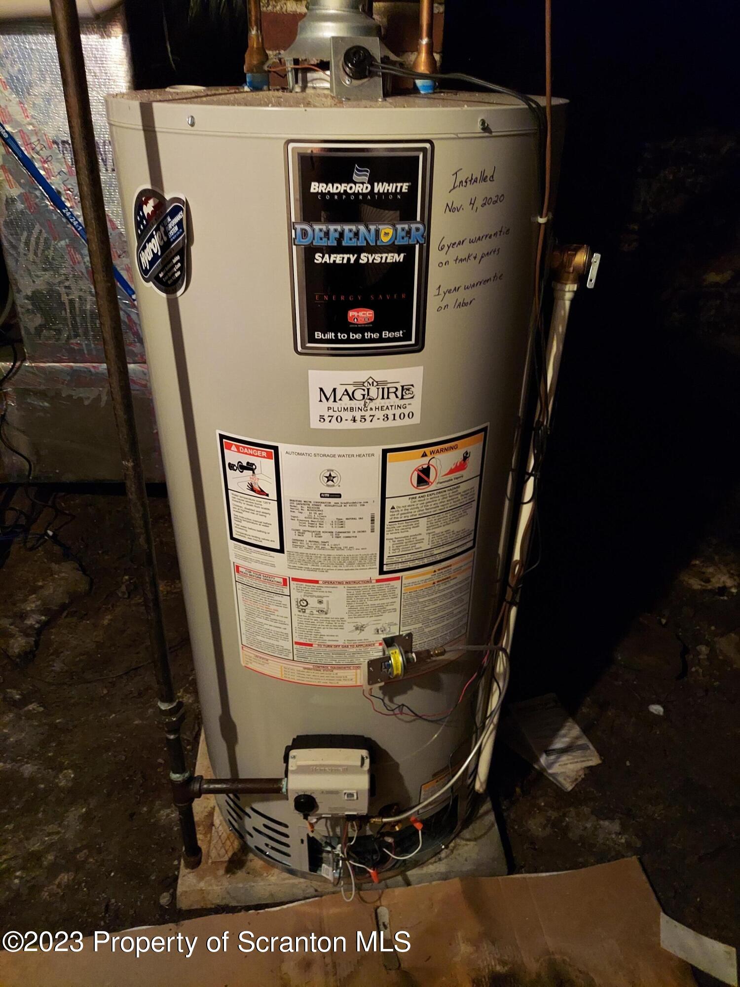 214 Cherry Street Dunmore, PA 18512 - Photo 56 of 58 a picture of water heater room