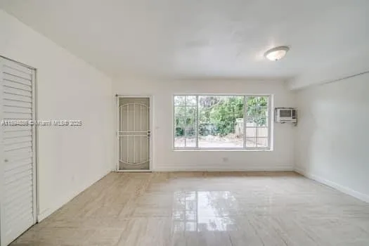 an empty room with a window