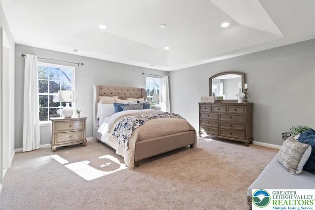 a bed room with a bed and a television