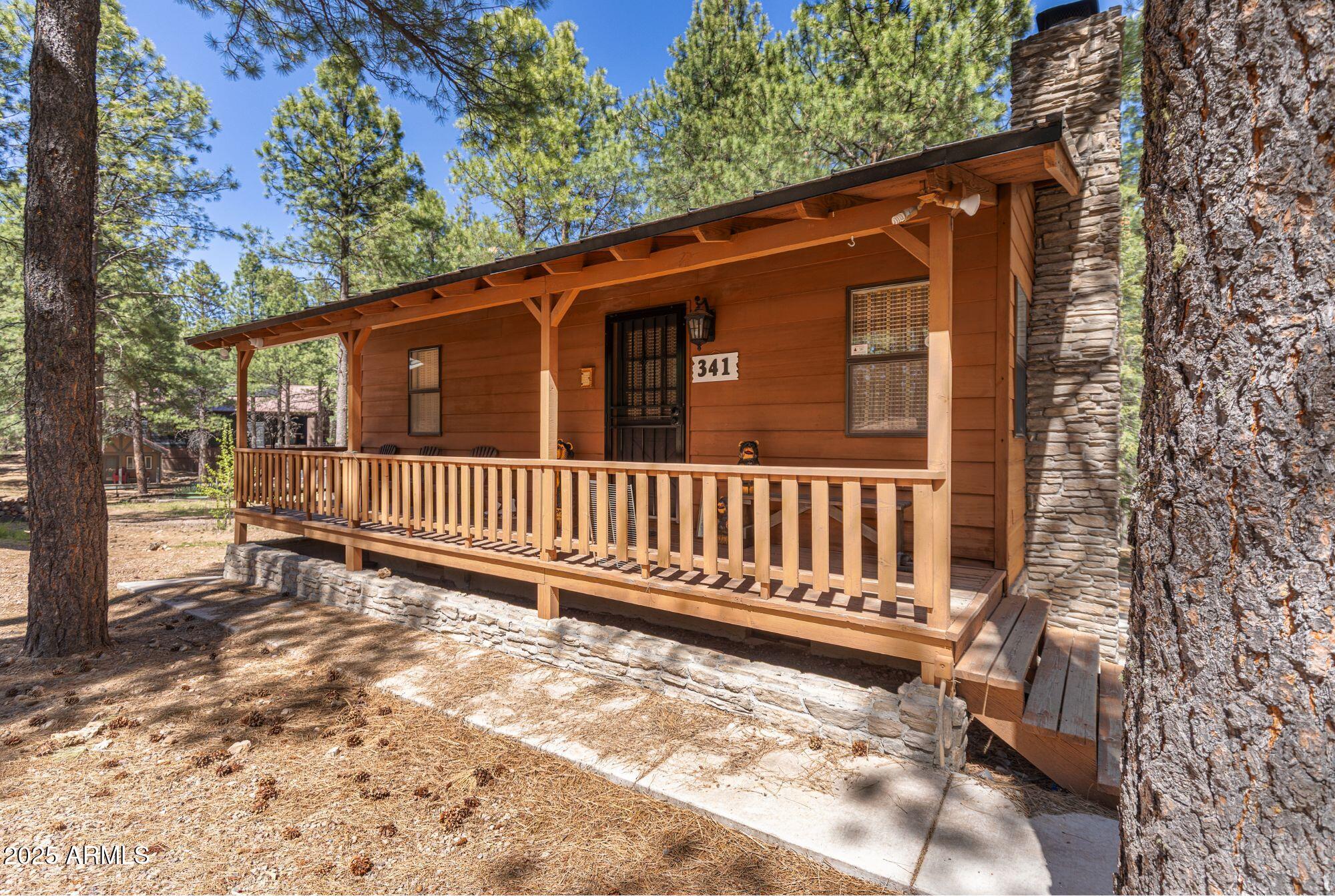 341 Pinto Road Forest Lakes, AZ 85931 - Photo 8 of 30 a view of a small yard with wooden fence