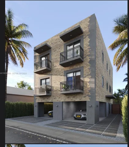 a view of a building with many windows