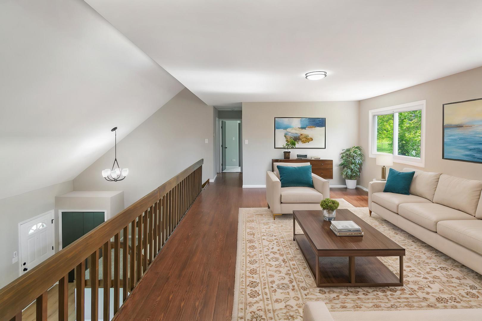 3618 Ronald Road Crete, IL 60417 - Photo 19 of 25 a living room with furniture and a wooden floor