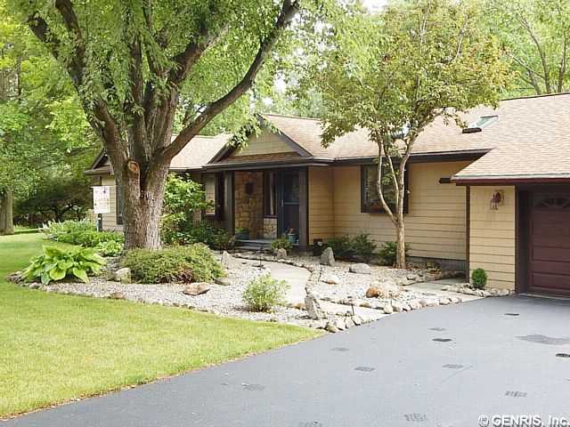 164 Cheese Factory Road Mendon, NY 14472 - Photo 1 of 1 Exterior Front. Pavers, perennials and fountains w