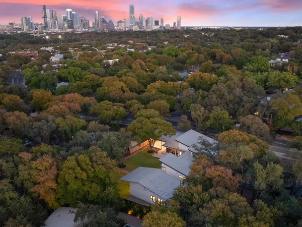 an aerial view of multiple house