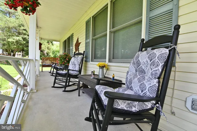 a view of outdoor seating space