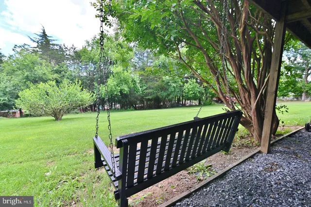 a wooden bench sitting in the middle of a park