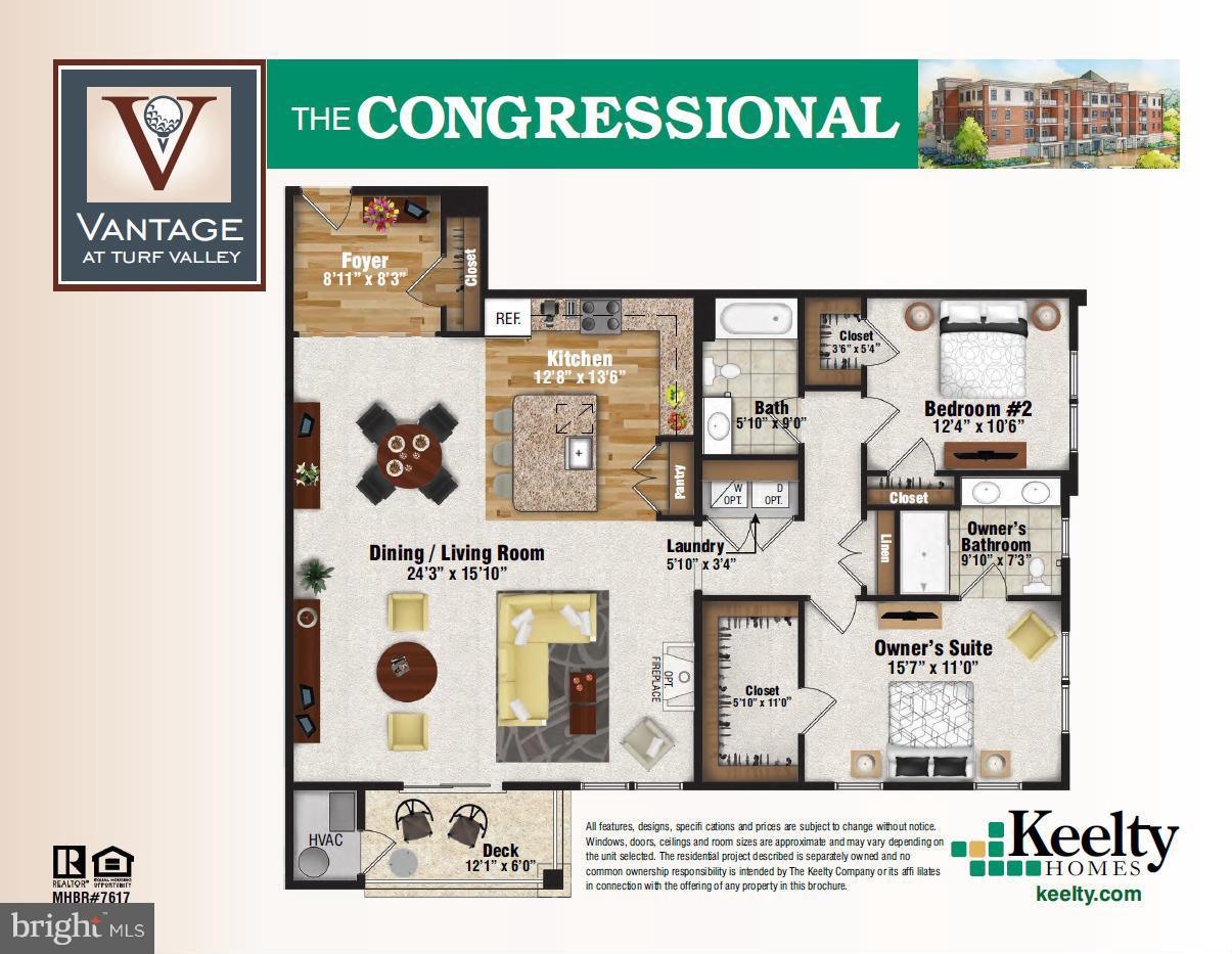 10530 Resort Road, Unit 107 Ellicott City, MD 21042 - Photo 17 of 17 Congressional Floorplan