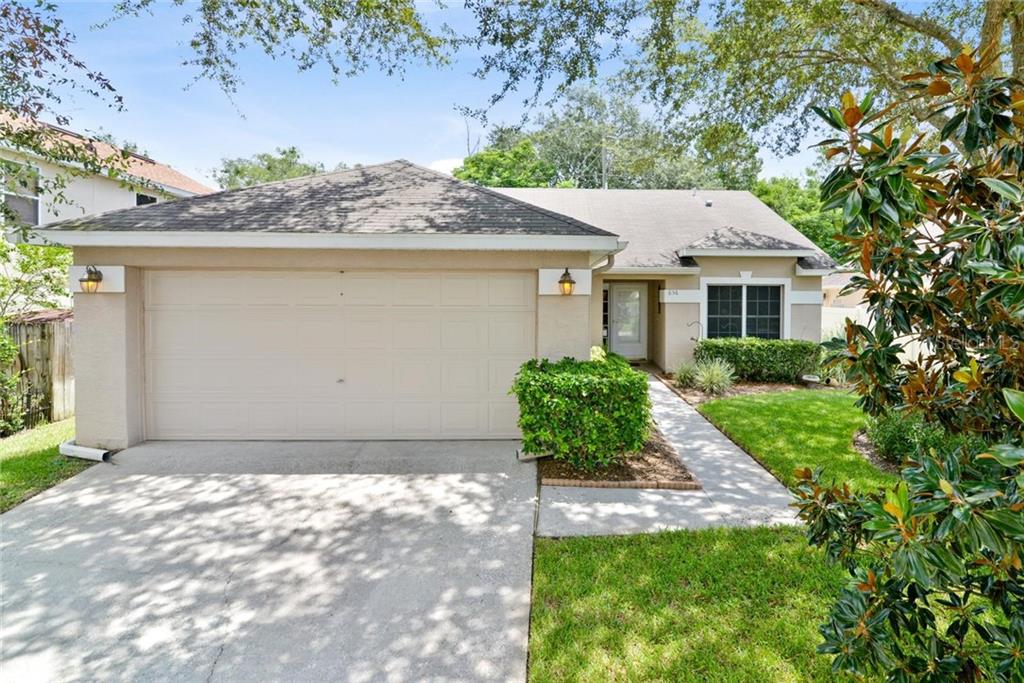 Front Elevation with lots of shade and curb appeal