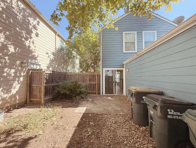 a backyard of a house