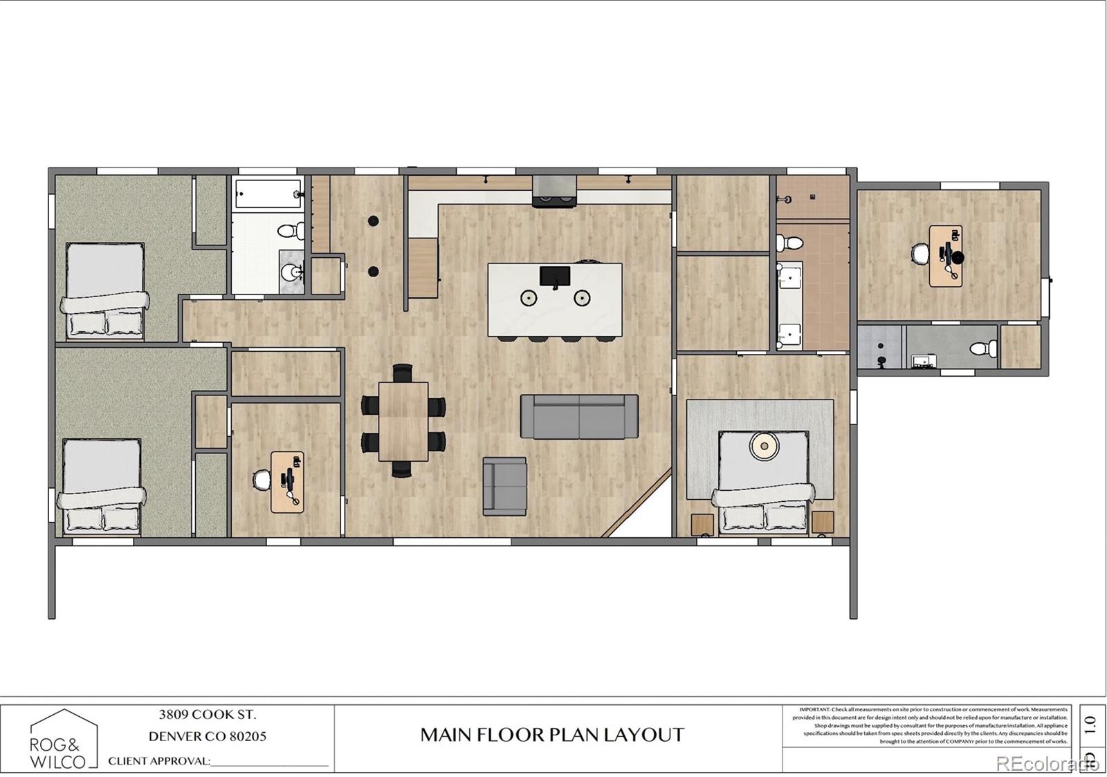3892 North Cook Street Denver, CO 80205 - Photo 4 of 12 a view of a living room and kitchen