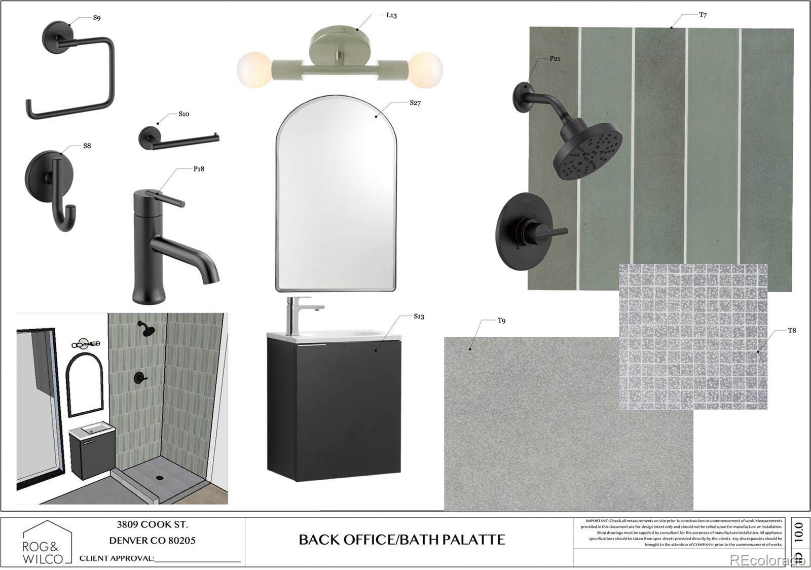 3892 North Cook Street Denver, CO 80205 - Photo 8 of 12 a bathroom with a sink and a mirror