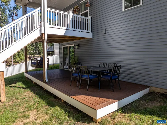 a view of a backyard with a slide