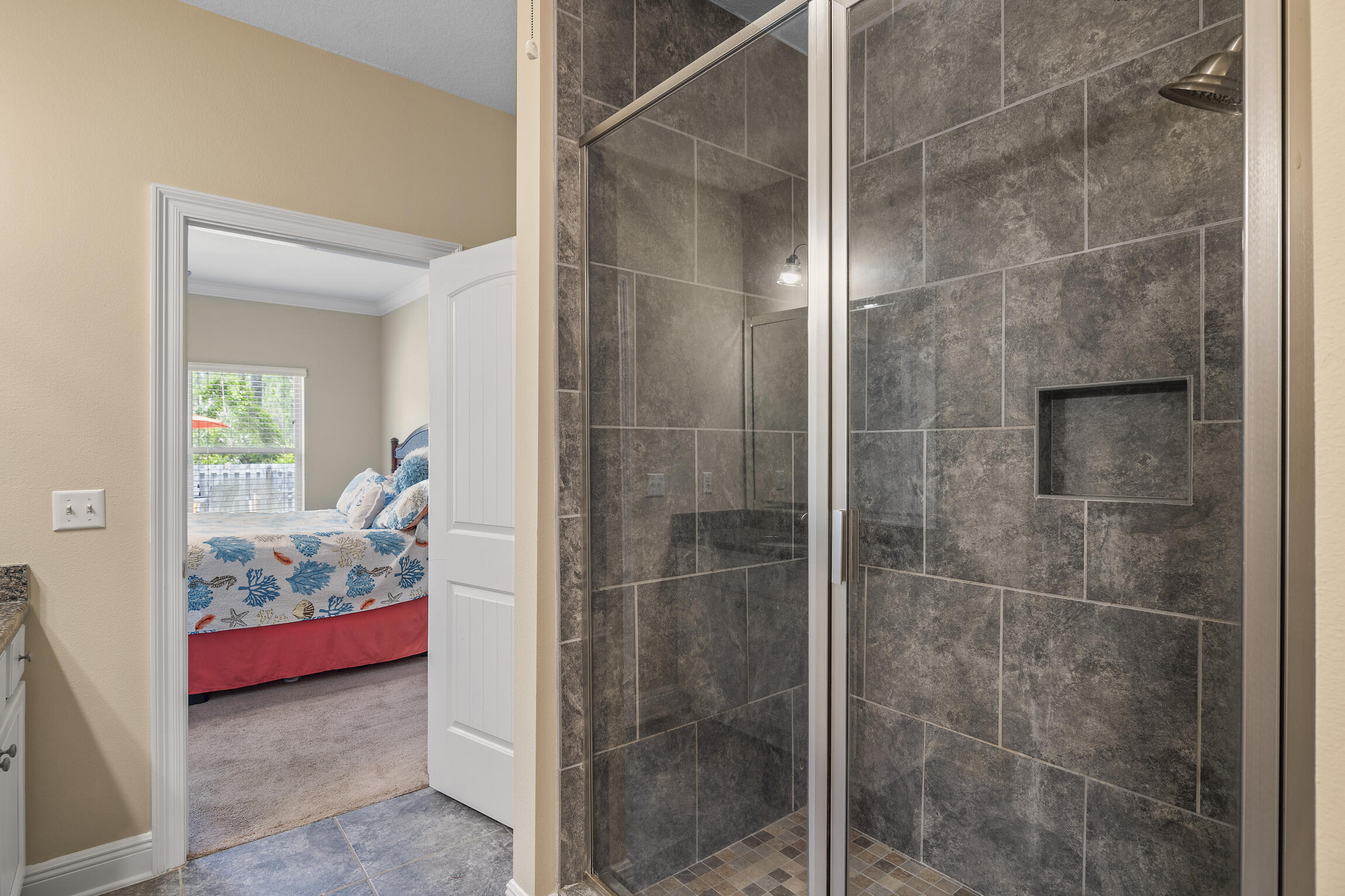 159 Lullaby Loop Santa Rosa Beach, FL 32459 - Photo 15 of 42 a bathroom with a shower and a sink