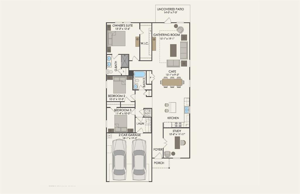 14069 Ladbroke Street Pilot Point, TX 76258 - Photo 14 of 14 Floor plan