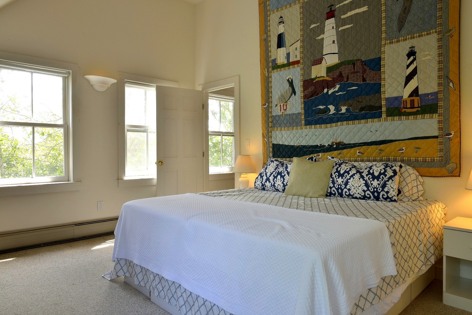0 Sankaty Road Nantucket, MA 02554 - Photo 12 of 25 Master Bedroom with Cathedral Ceiling and Private Balcony