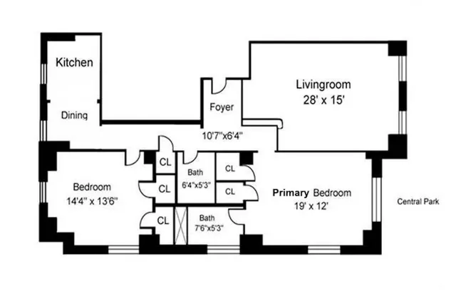 $3,750,000 | 25 Central Park West, Unit 30O | Upper West Side