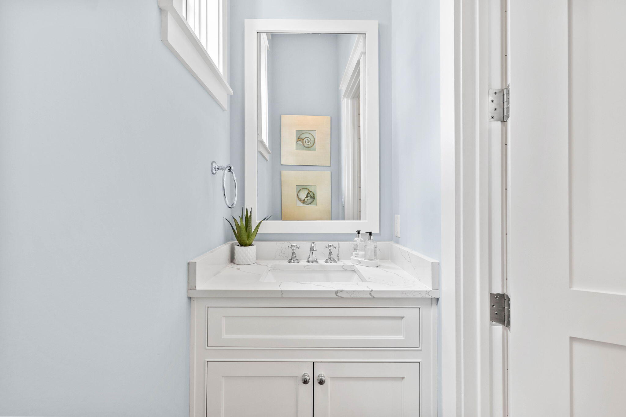 28 Honor Ln Inlet Beach Inlet Beach, FL 32461 - Photo 22 of 99 a bathroom with a sink and a mirror