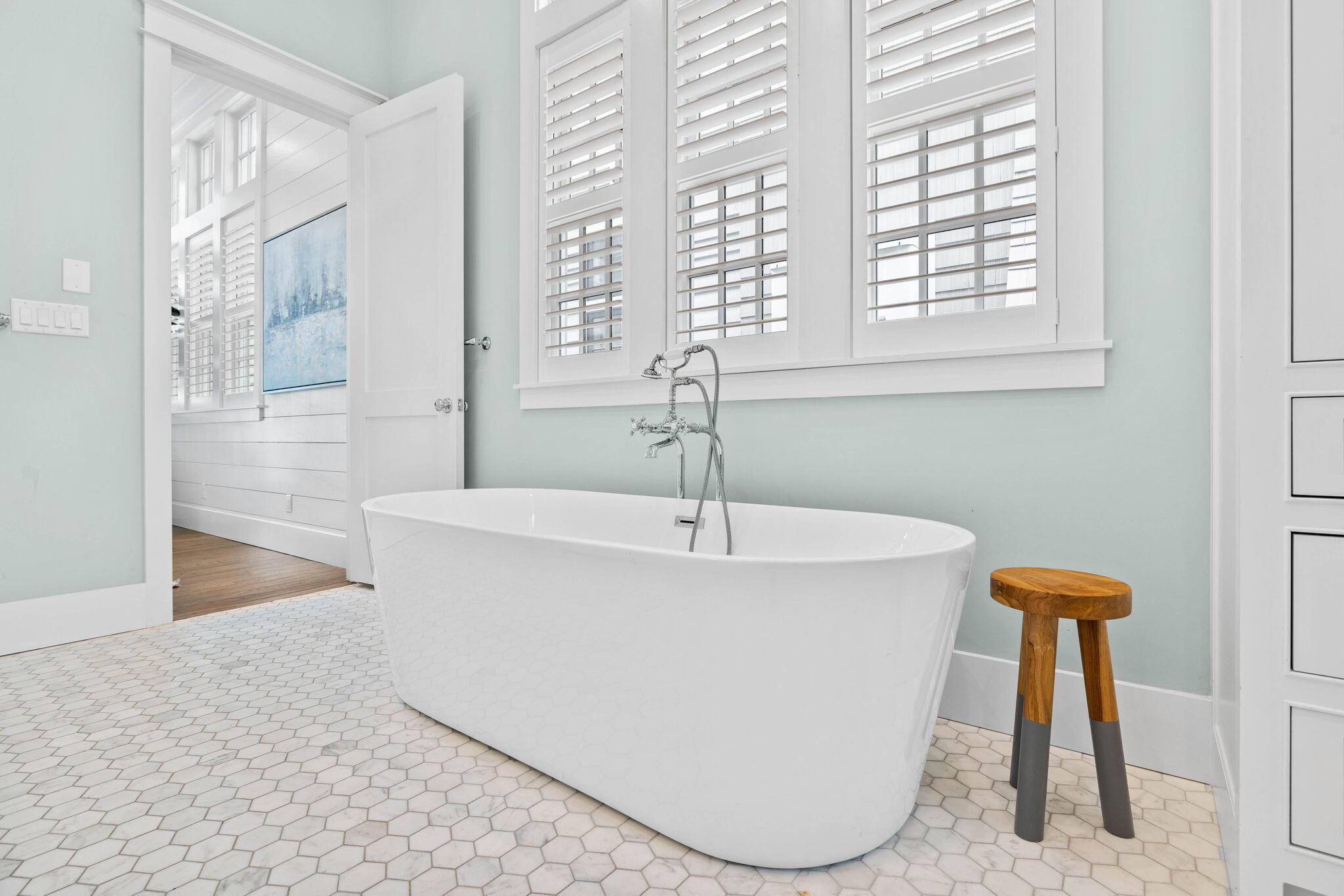 28 Honor Ln Inlet Beach Inlet Beach, FL 32461 - Photo 37 of 99 a white bath tub sitting in a bathroom next to a window