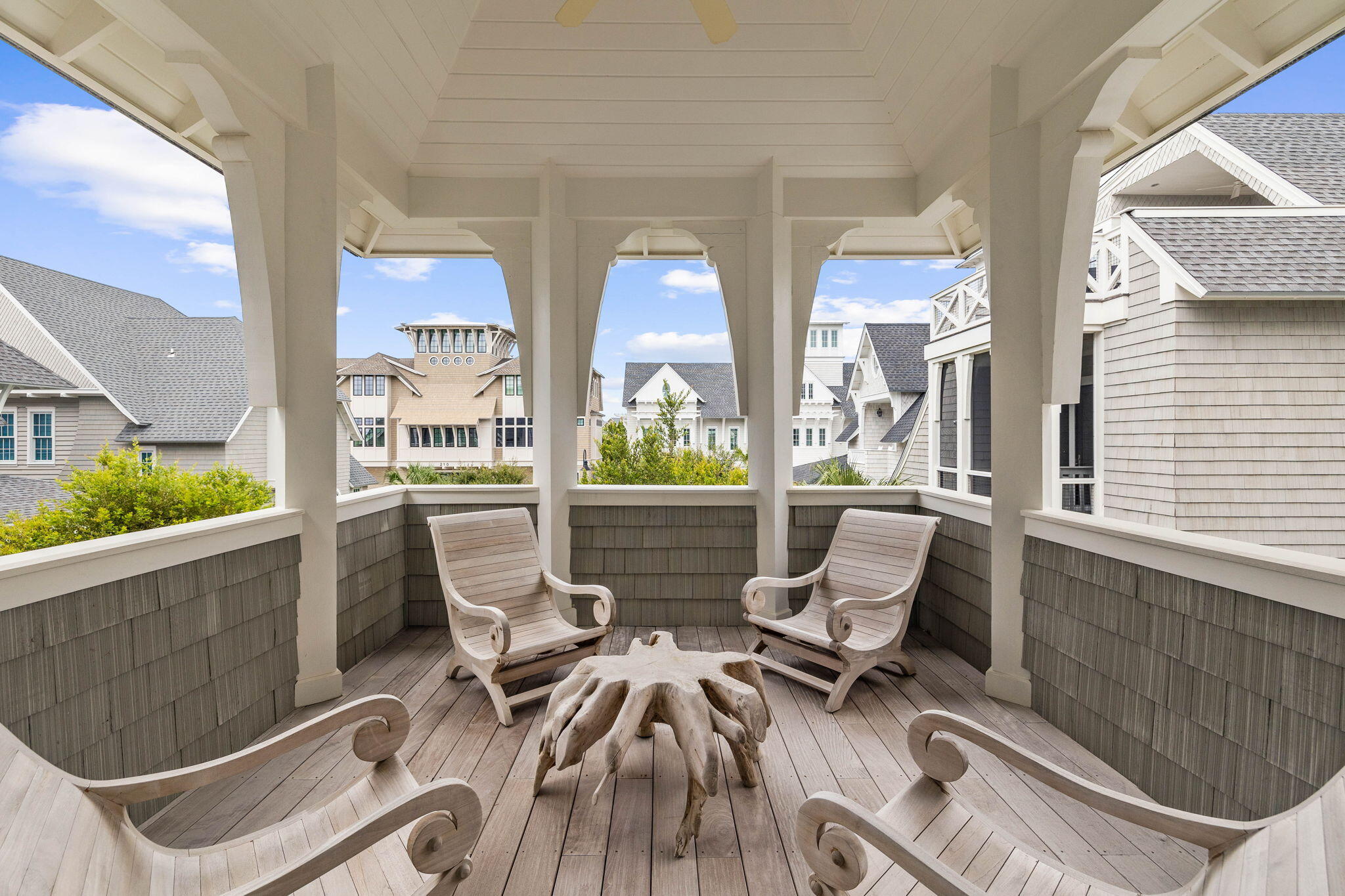 28 Honor Ln Inlet Beach Inlet Beach, FL 32461 - Photo 40 of 99 a view of balcony with two chairs and a rug