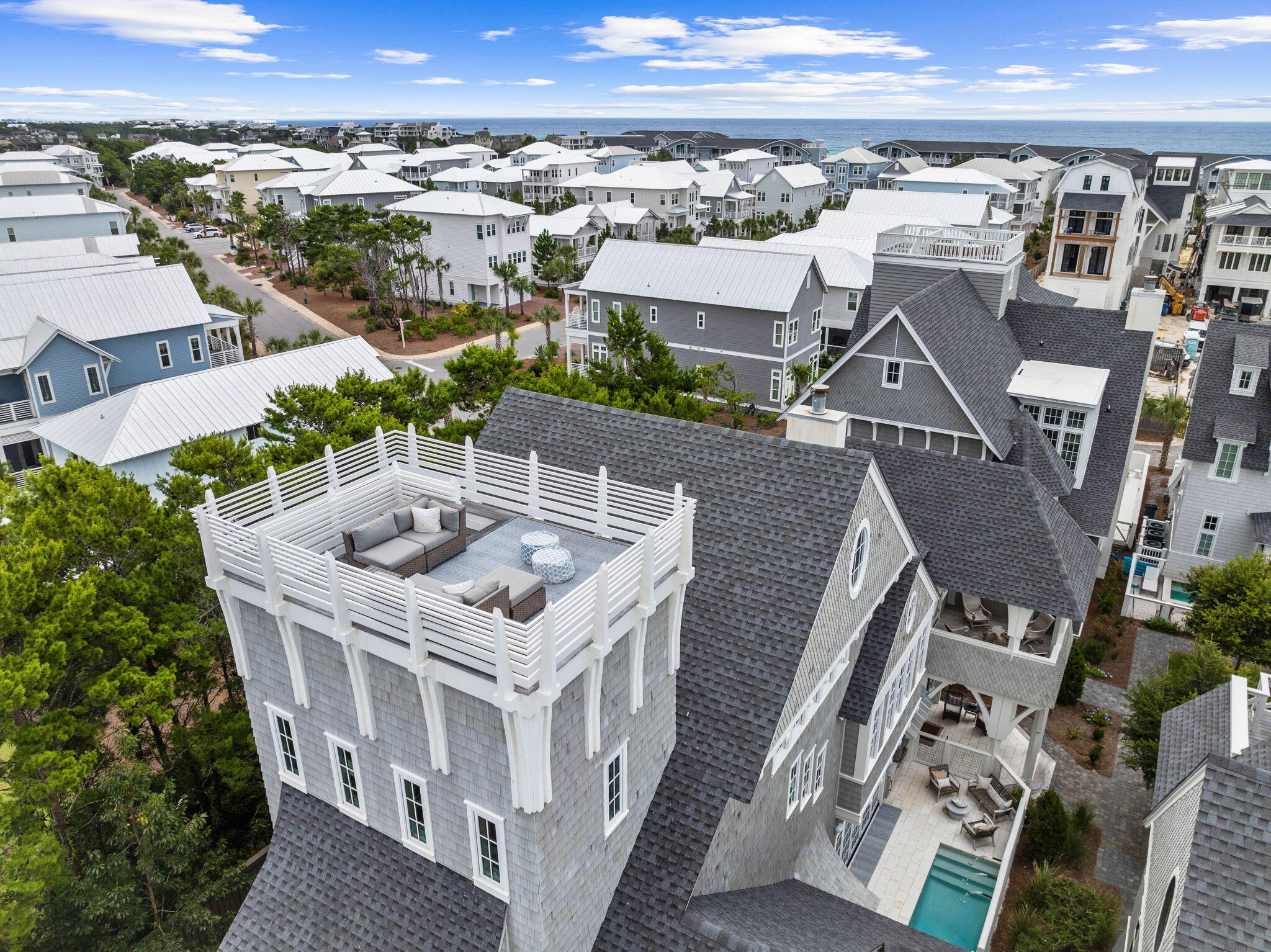28 Honor Ln Inlet Beach Inlet Beach, FL 32461 - Photo 69 of 99 an aerial view of a house with a garden