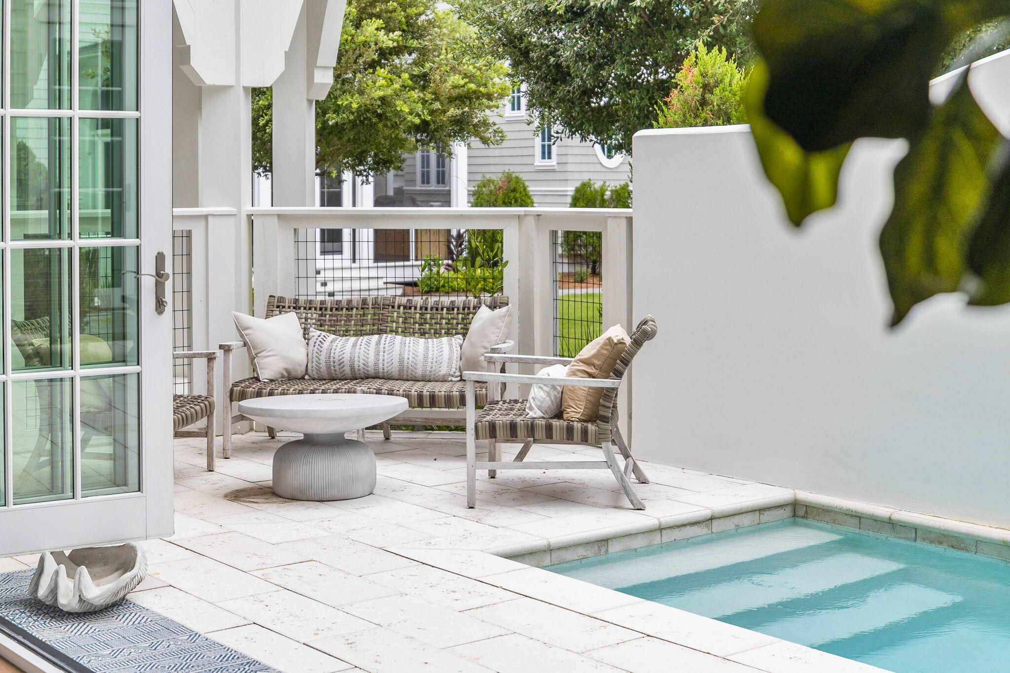 28 Honor Ln Inlet Beach Inlet Beach, FL 32461 - Photo 87 of 99 a outdoor space with patio the couches and a dining table with garden view