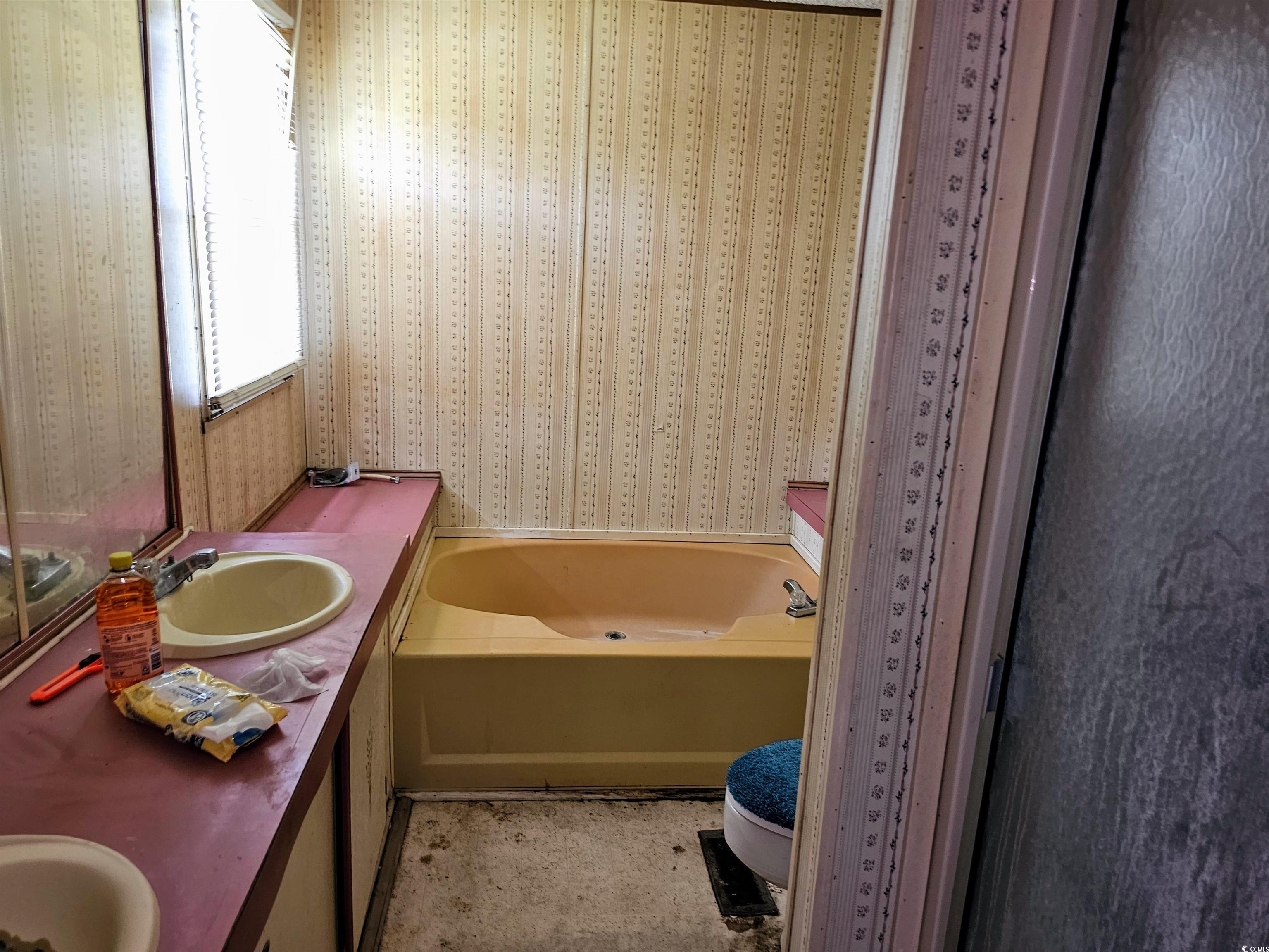 827 1/2 North Firetower Road Florence, SC 29506 - Photo 14 of 29 Bathroom featuring double vanity and a garden tub