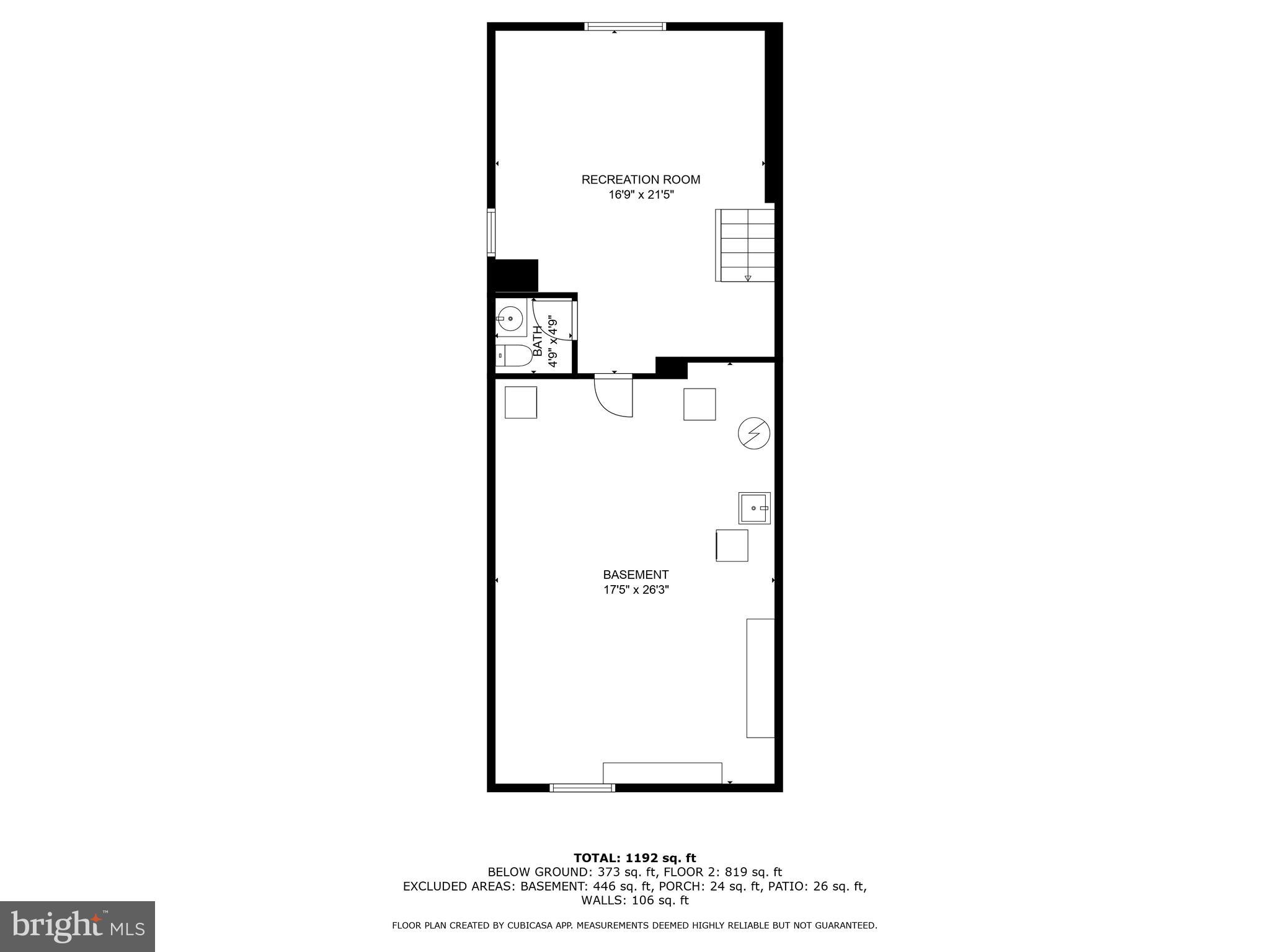 219 Ridley Avenue Folsom, PA 19033 - Photo 19 of 19 Finished Basement FloorPlan