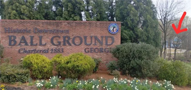 a sign that is on a pole