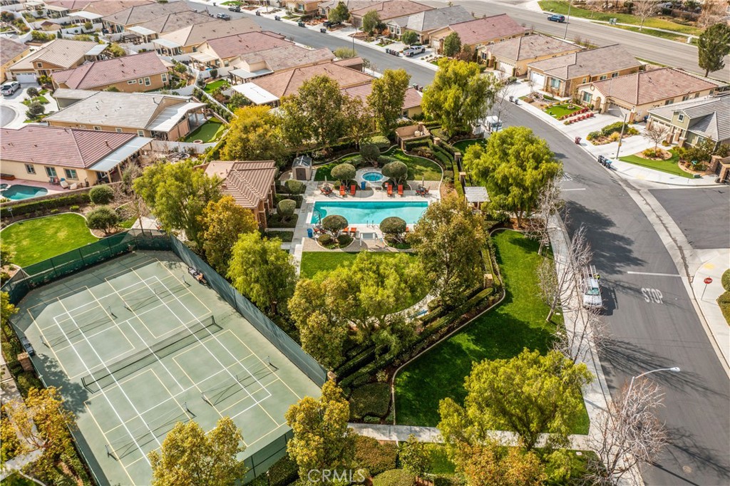 26519 Rim Creek Path Menifee, CA 92584 - Photo 44 of 45 an aerial view of a residential houses with outdoor space