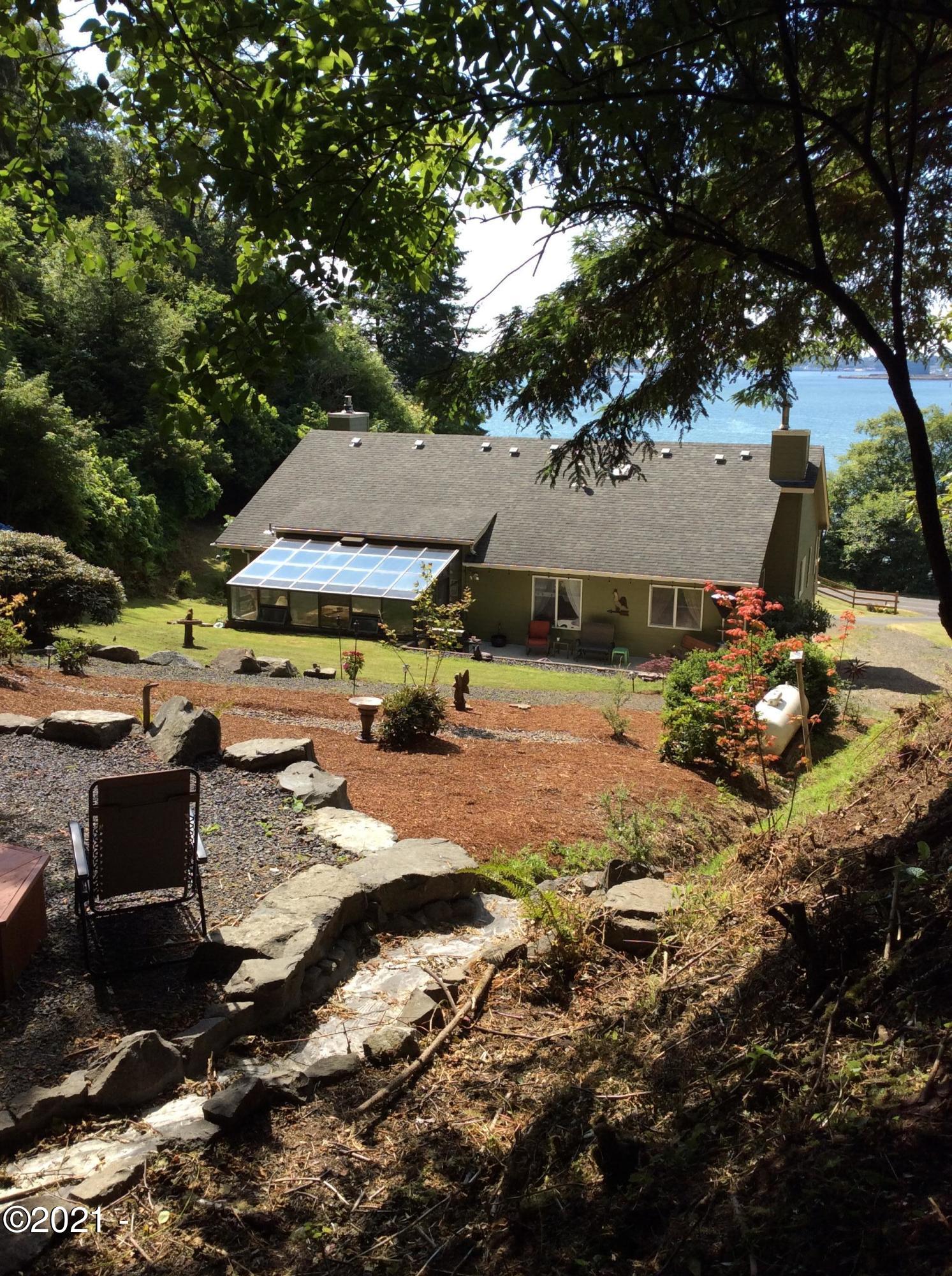 3065 Yaquina Bay Road Newport, OR 97365 - Photo 7 of 32 Rear of Home Beautifully Landscaped