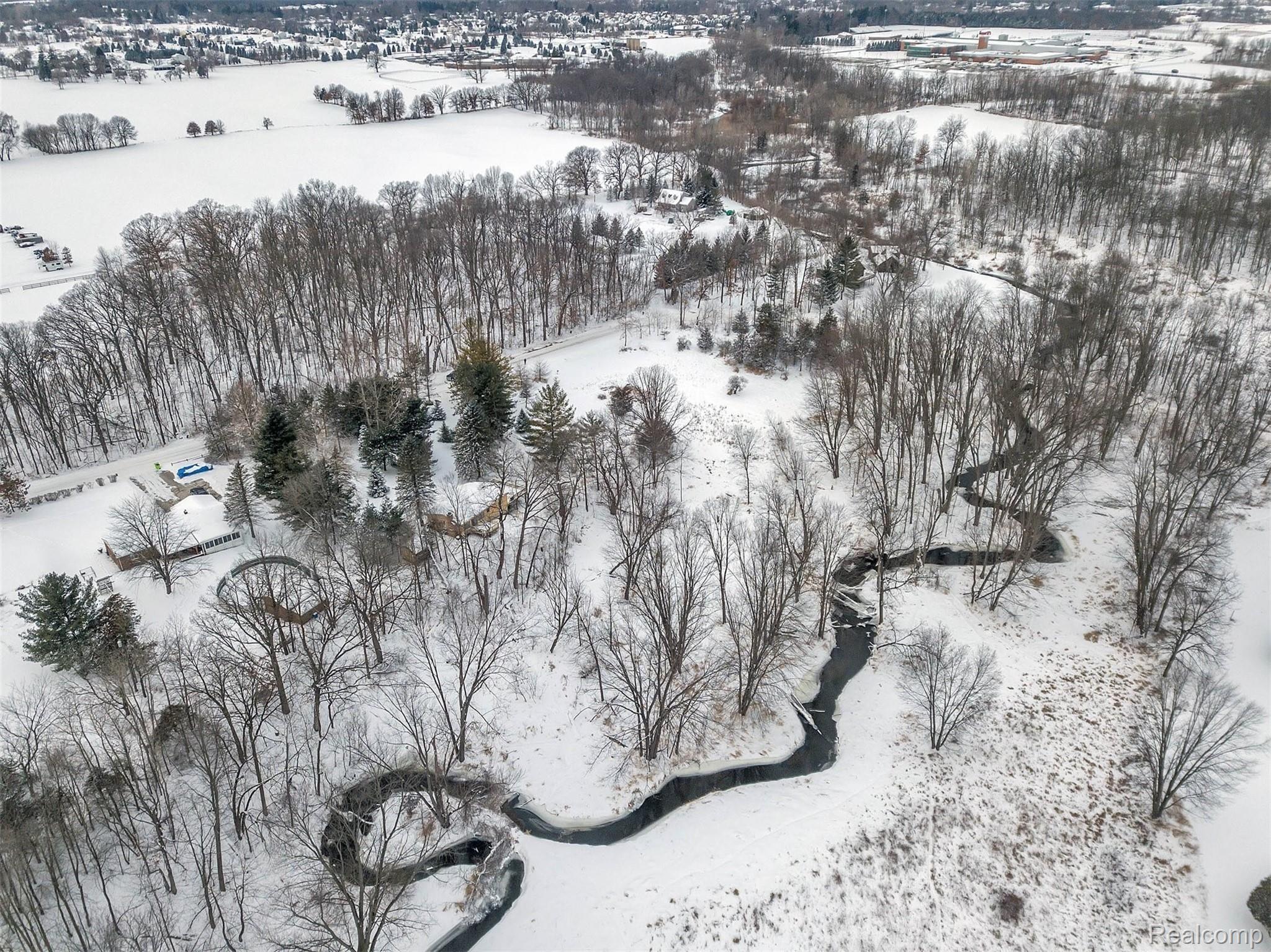1084 Darwin Road Pinckney, MI 48169 - Photo 35 of 36 Honey Creek View From Above