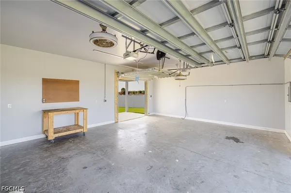 a view of a garage