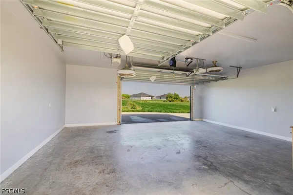 a view of a garage