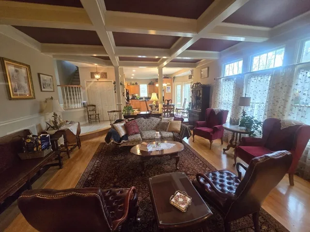 a room with furniture