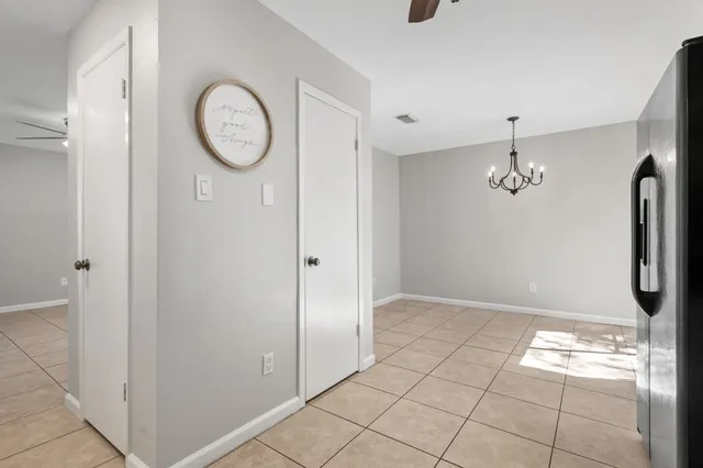 a view of a hallway with elevator