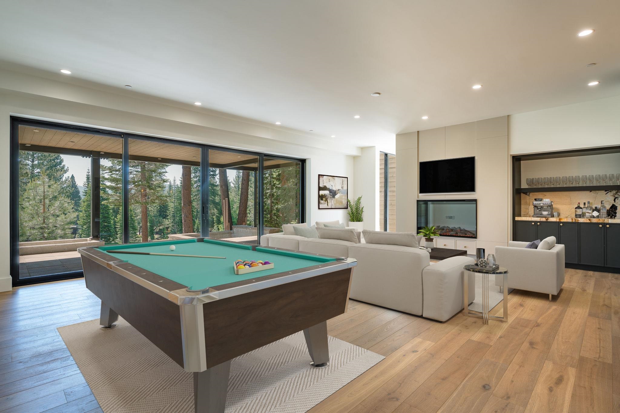9308 Nine Bark Road Truckee, CA 96161 - Photo 20 of 28 a room with furniture pool table and flat screen tv