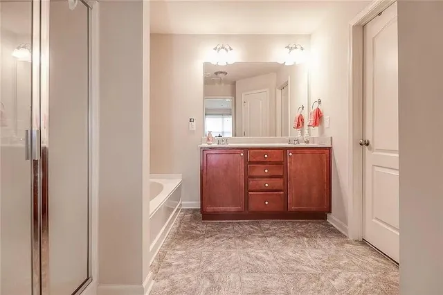 a view of a hallway with front door