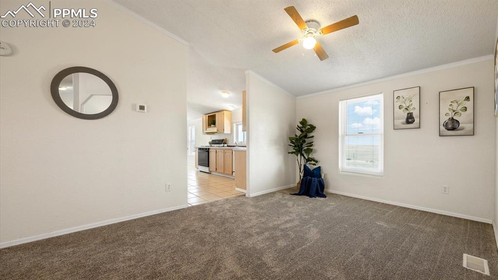 36925 Shear Road Yoder, CO 80864 - Photo 11 of 34 a view of a livingroom with furniture and a fan