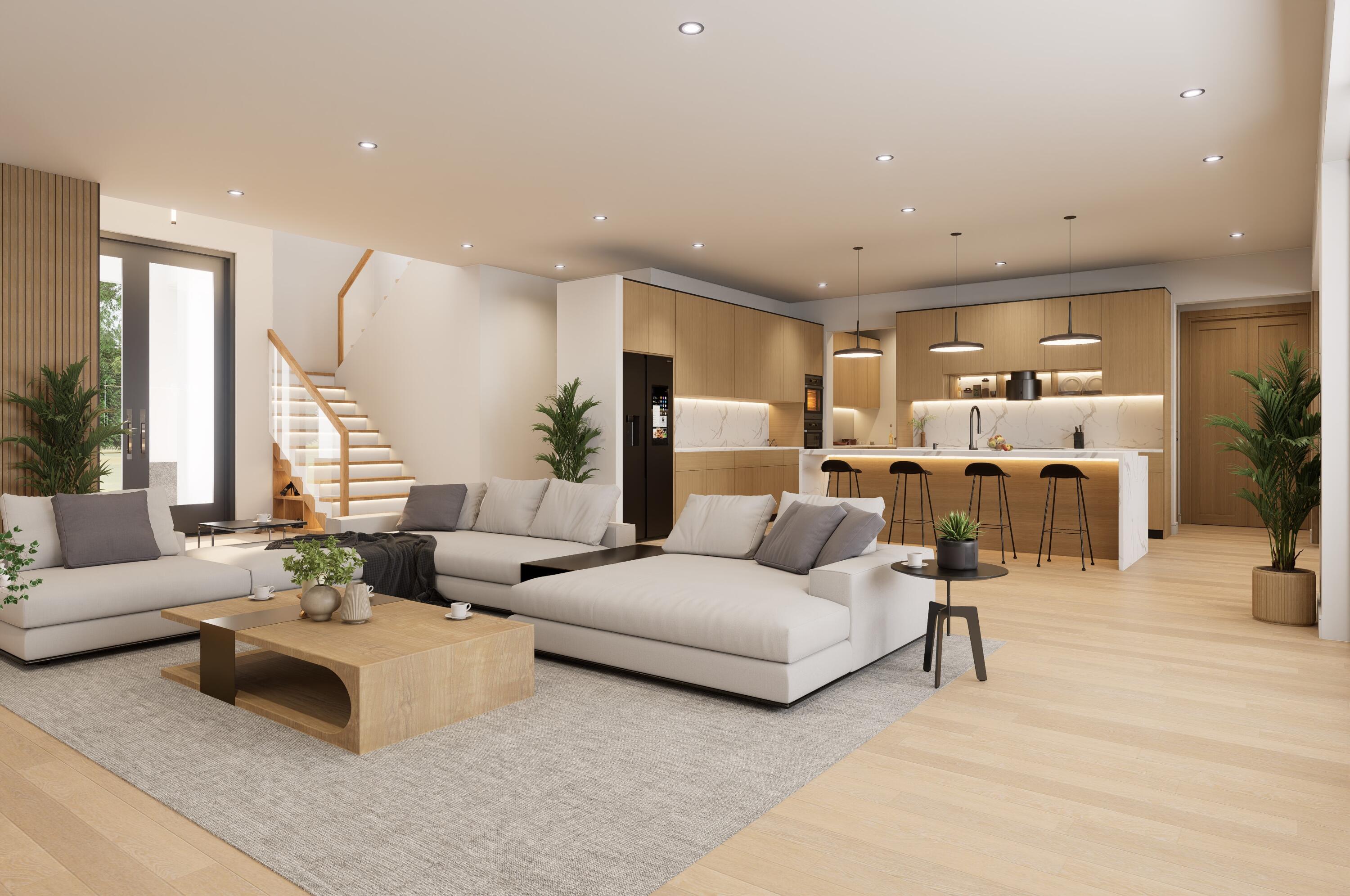 1160 Emerald Lane Singer Island, FL 33404 - Photo 11 of 37 a living room with furniture kitchen view and a large window